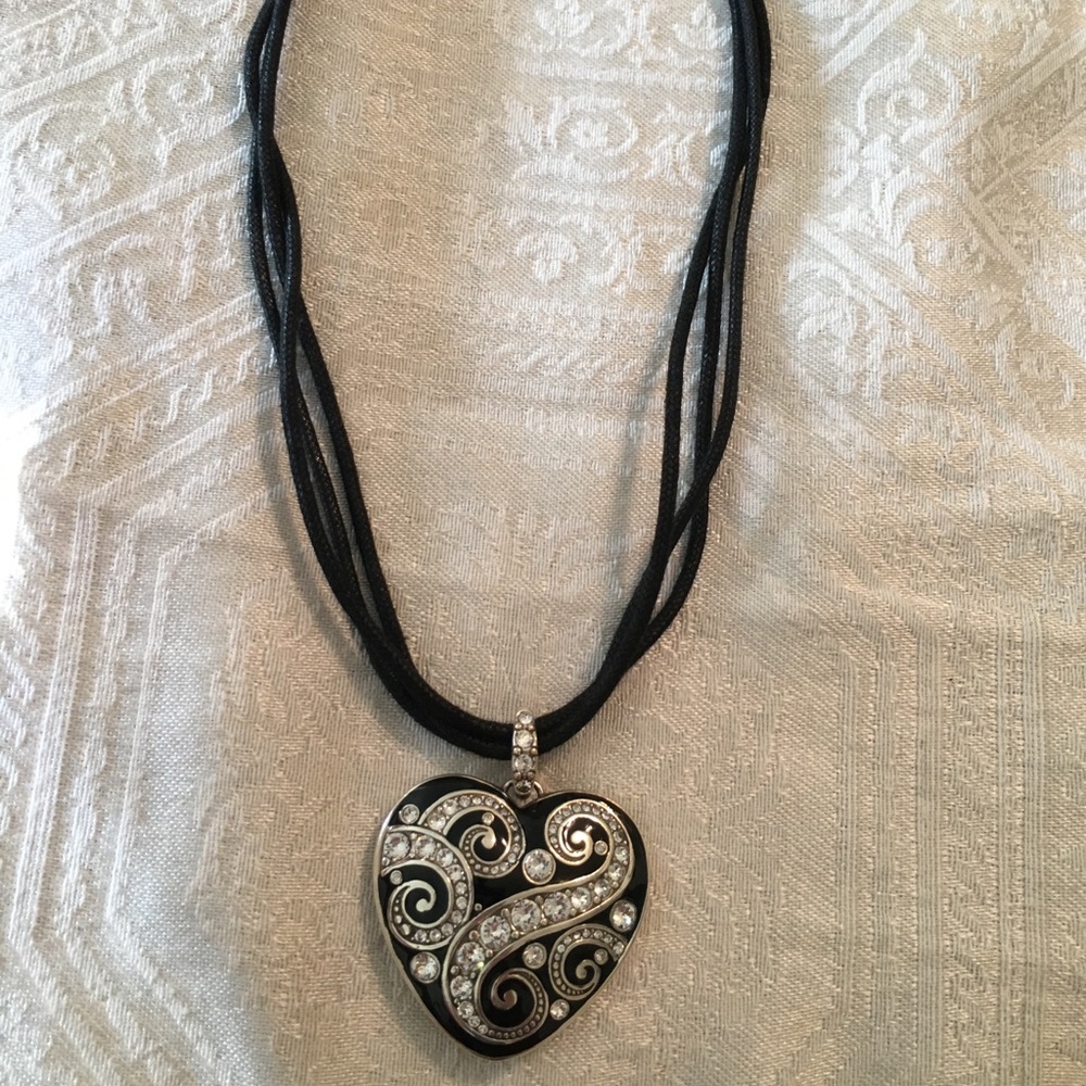 Brighton Heart Necklace- Silver & Swarovski